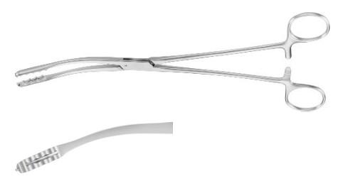 КОРНЦАНГ ДЛЯ ТАМПОНІВ/ПЕРЕВ'ЯЗКИ УЛЬРІХ-ЕСКУЛАП, ВИГНУТИЙ, 265 ММ